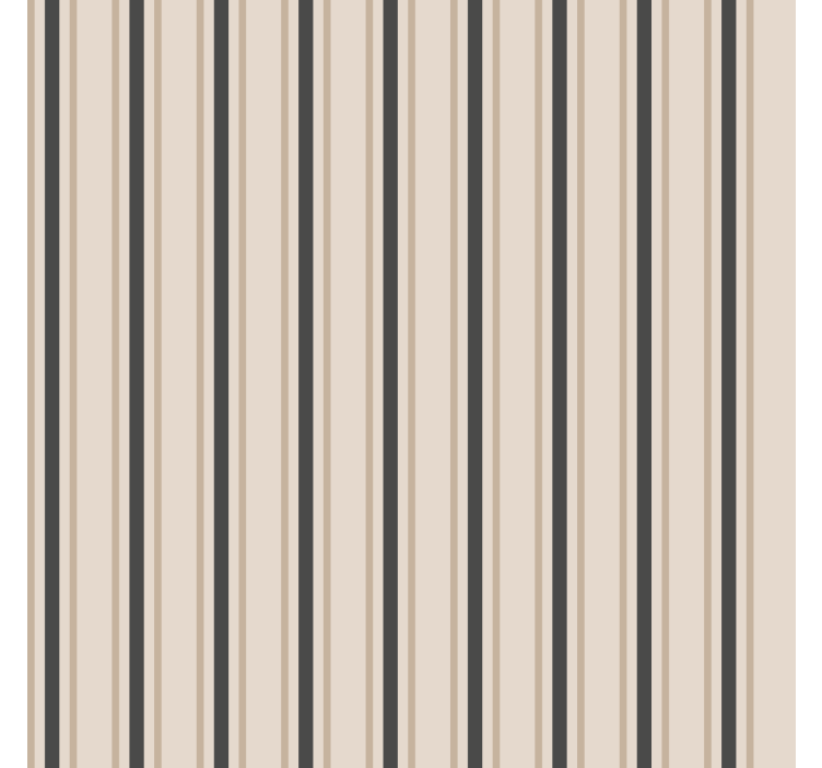 Stripe wallpaper Black and beige colours - TenStickers