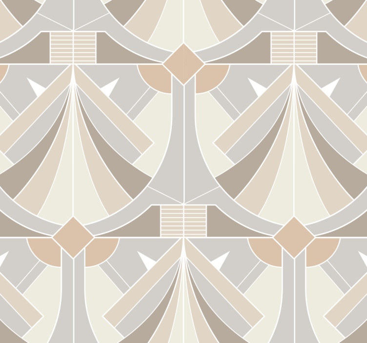 art deco geometric design entrance wallpaper - TenStickers
