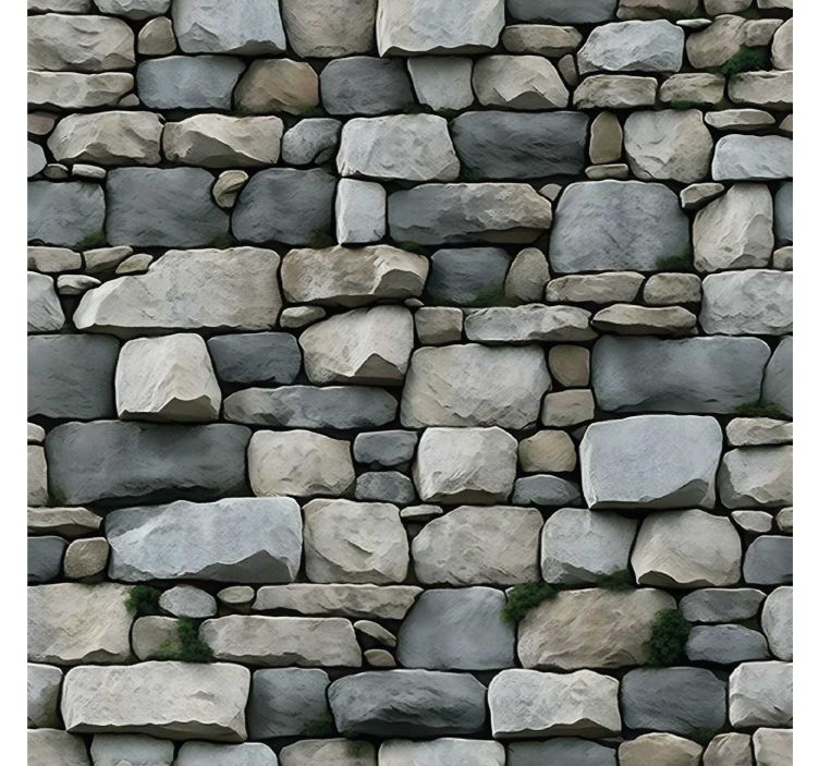 Realistic pattern stone effect wallpaper - TenStickers