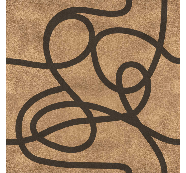 Irregular brown lines contemporary wallpaper - TenStickers