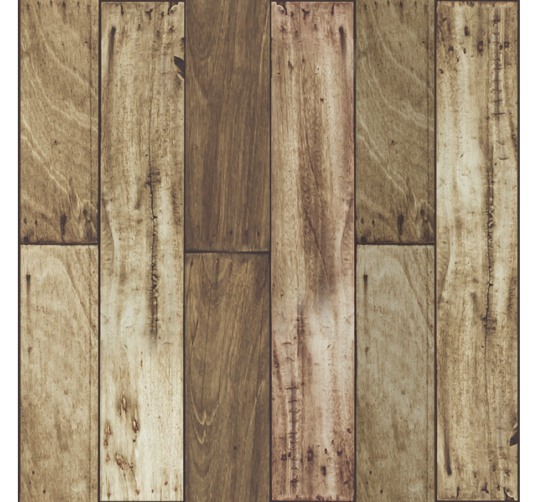 Textured planks wood effect wallpaper - TenStickers