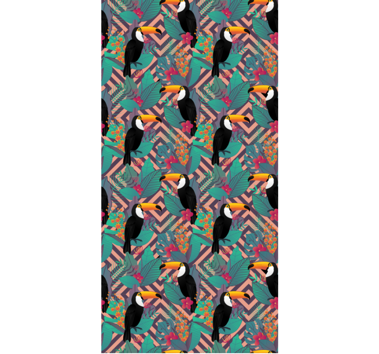 Toucans Among Leaves animals wallpaper - TenStickers