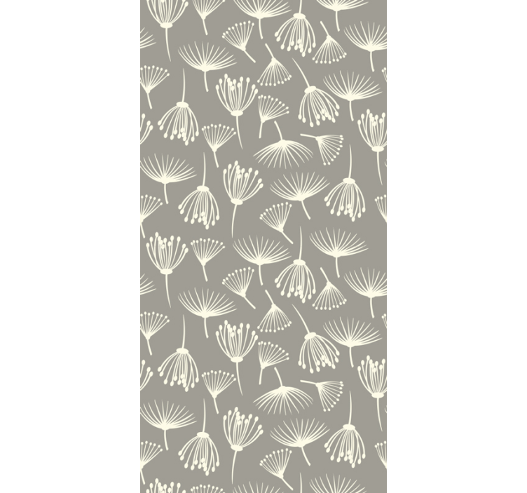 Beige dandelions pattern master bedroom wallpaper - TenStickers