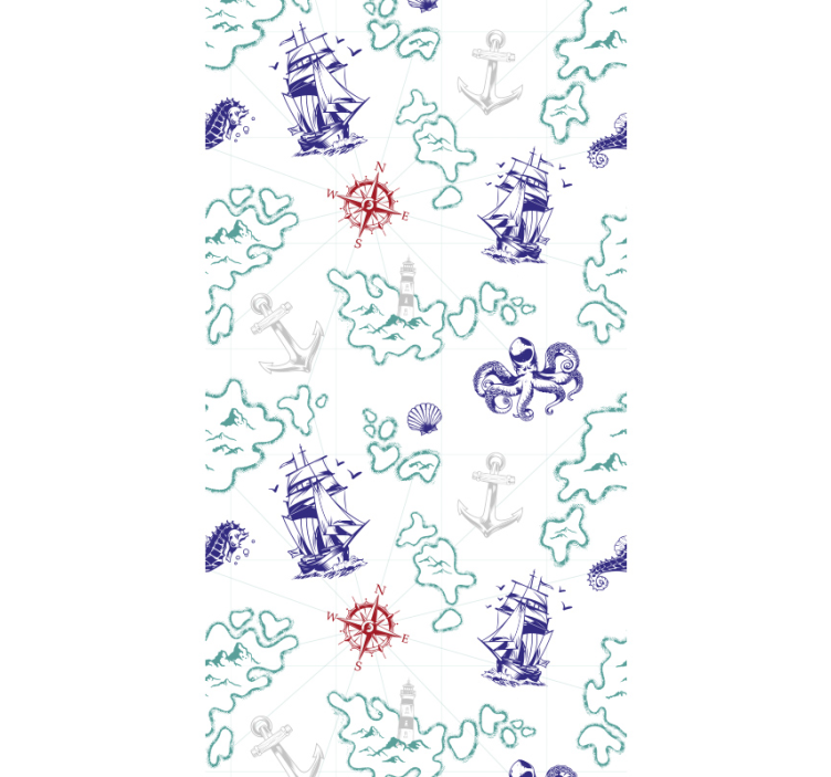 Nautical Adventure Theme children's wallpaper - TenStickers