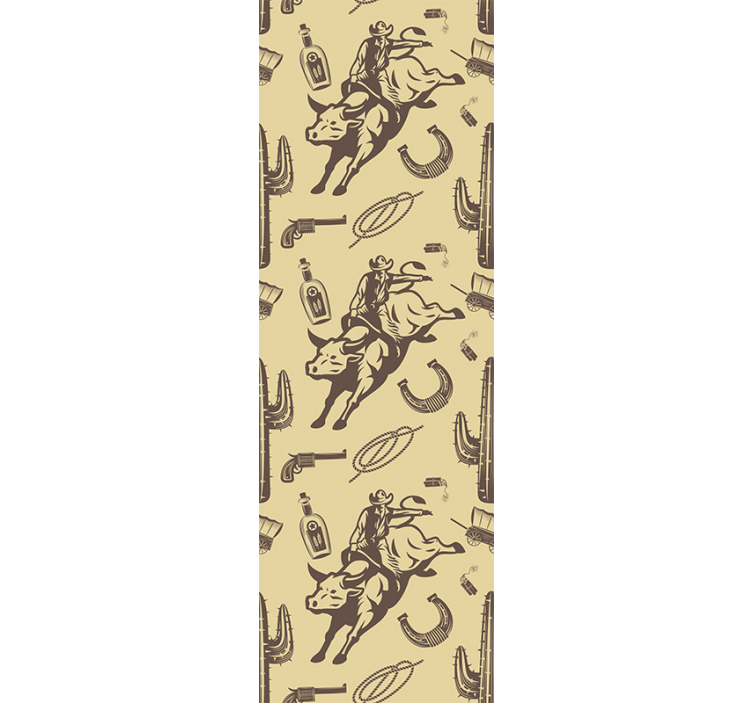 Western Themed Elements children's wallpaper - TenStickers