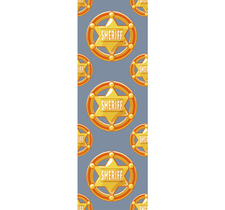 Sheriff badge pattern custom wallpaper - TenStickers