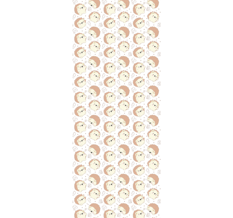 Hedgehog motif children's wallpaper - TenStickers