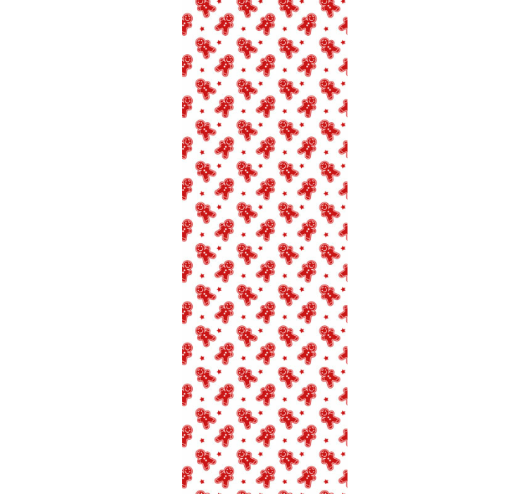 Festive Gingerbread Patterns holiday christmas wallpaper - TenStickers