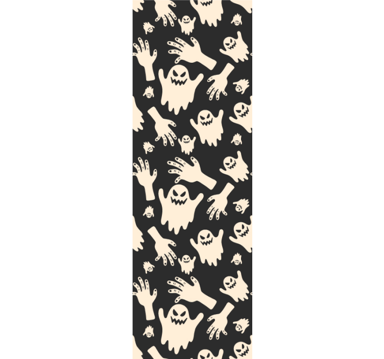 Ghostly Hand Patterns cute halloween wallpaper - TenStickers