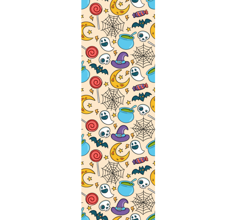 Spooky Colorful Pattern cute halloween wallpaper - TenStickers