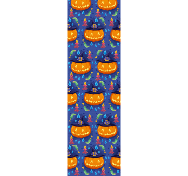 Cute halloween wallpaper with pumpkin pattern - TenStickers