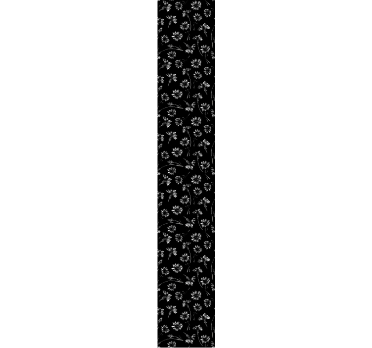 Daisy black burst flowers wallpaper - TenStickers