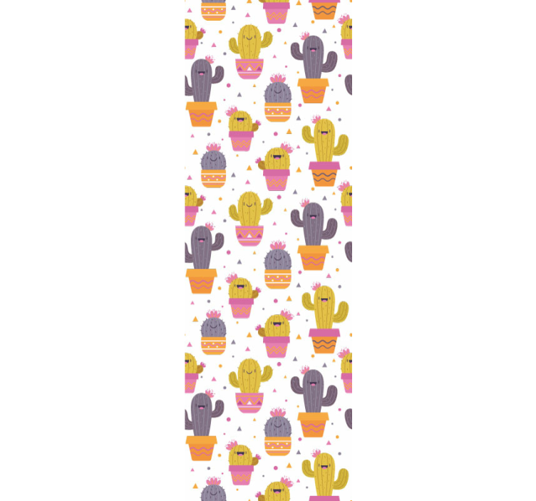 Baby happy cactus children's wallpaper - TenStickers