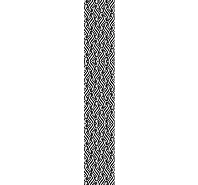 Flowing black and white pattern geometric wallpaper - TenStickers