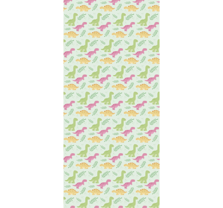 Pastel Dinosaur Pattern dinosaurs wallpaper - TenStickers