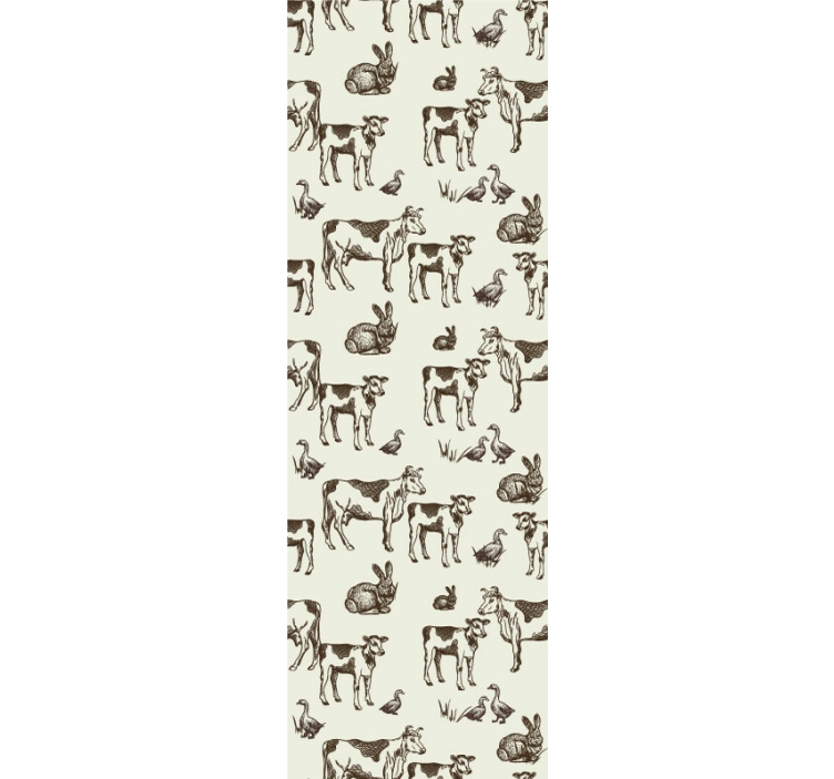 Farm Animal Sketches animals wallpaper - TenStickers