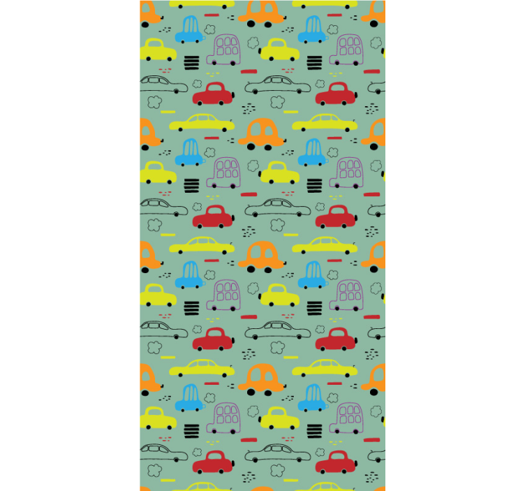 Toy Car Pattern children's wallpaper - TenStickers