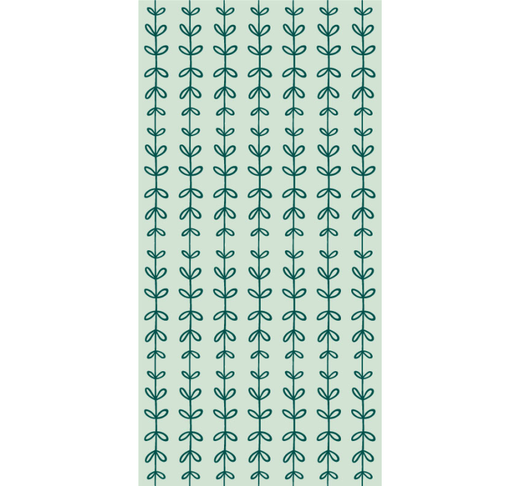 Botanical Sprigs Pattern leaves wallpaper - TenStickers