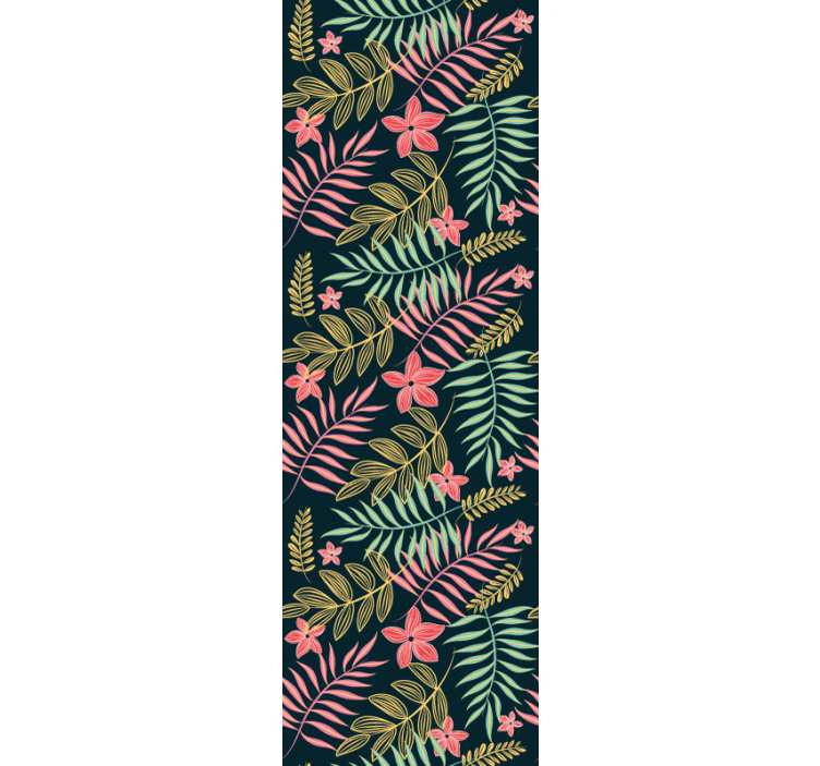 Botanical Patterns leaves wallpaper - TenStickers