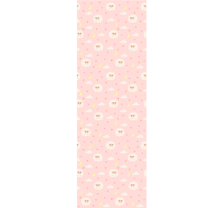 Cute Sheep Pattern nursery wallpaper - TenStickers