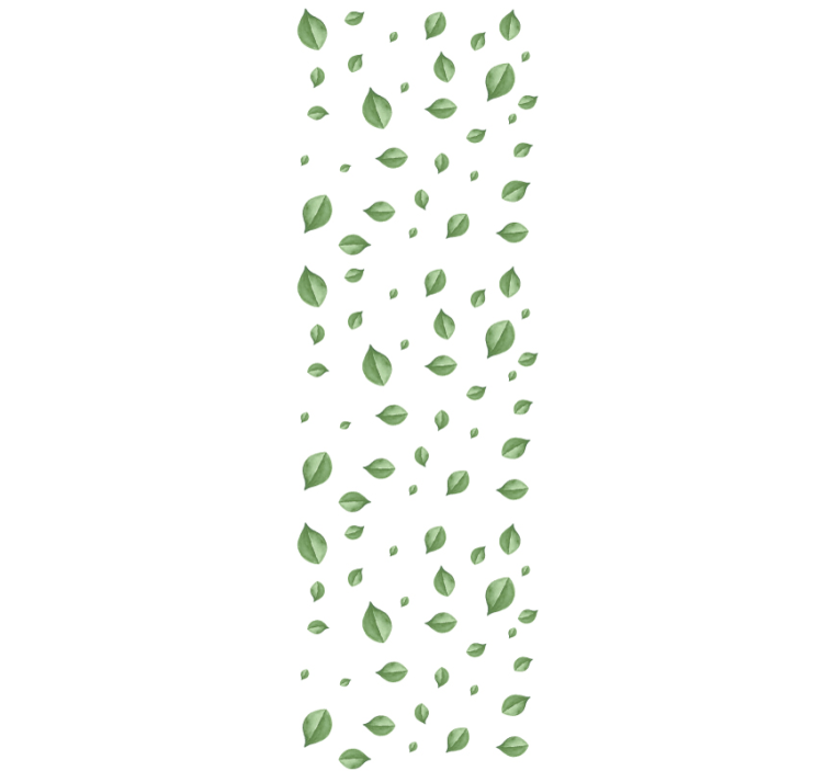 Scattered Leaves Pattern green leaf wallpaper - TenStickers