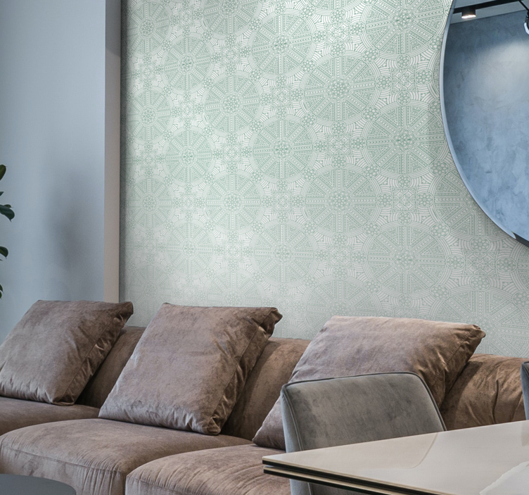 Aztec Boho Pattern Ornamental wallpaper - TenStickers