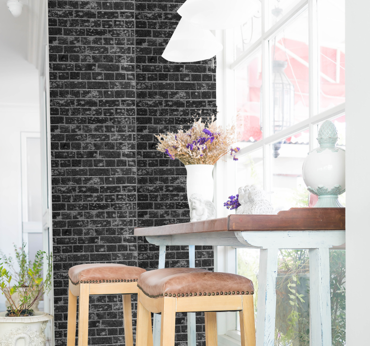 Old bricks kitchen wallpaper - TenStickers