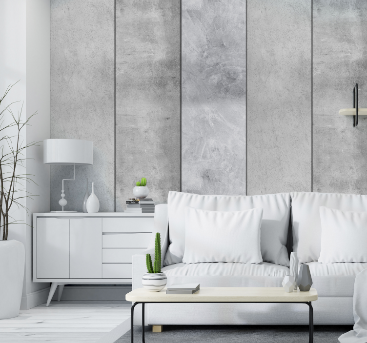Textured cement wall concrete wallpaper - TenStickers