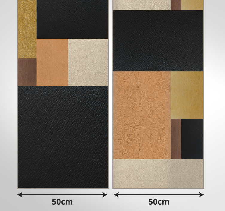 Abstract Wallpaper Leather Mosaic - TenStickers