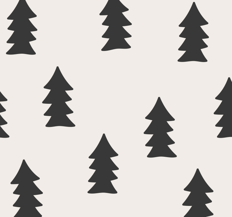 Wallpaper trees pattern Nature - TenStickers