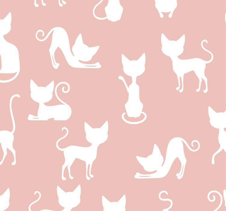 Funny different posture of cat wallpaper - TenStickers