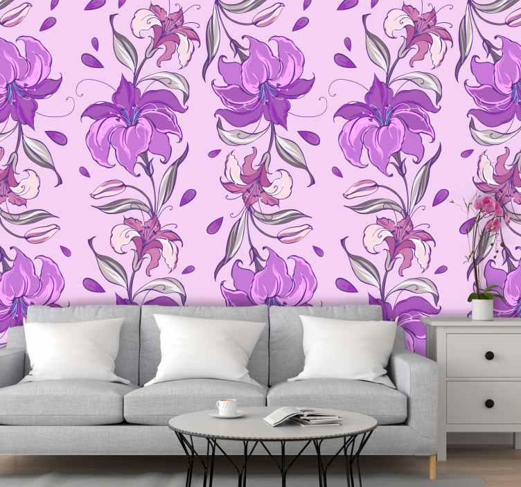 Elegant Floral Design flowers wallpaper - TenStickers