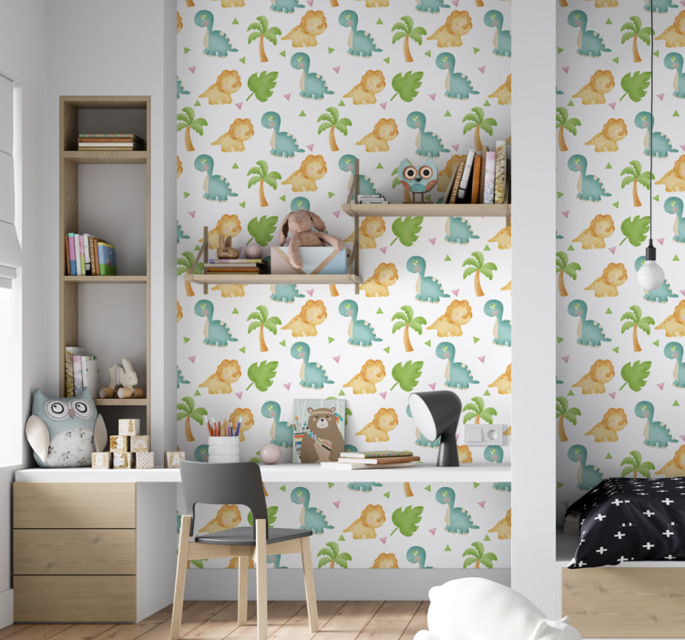 Dinosaur Playtime dinosaurs wallpaper - TenStickers