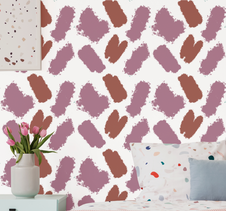 Brown Brush Strokes abstract wallpaper - TenStickers