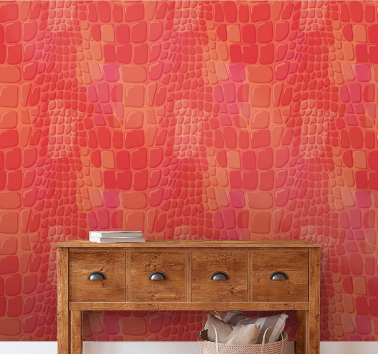 Abstract Crocodylus textured wallpaper - TenStickers