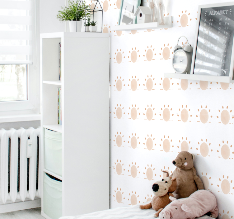 Abstract Minimal Sun Abstract Wallpaper - TenStickers