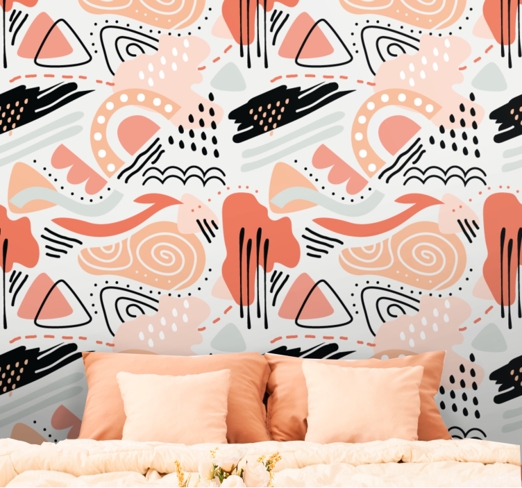 Abstract Shapes abstract wallpaper - TenStickers