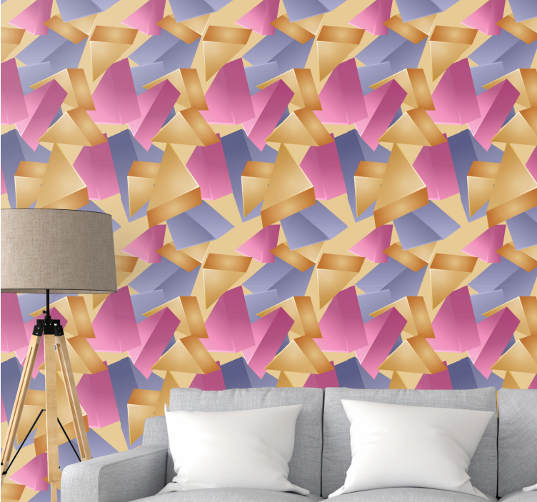 Abstract Shapes Arrangement geometric wallpaper - TenStickers