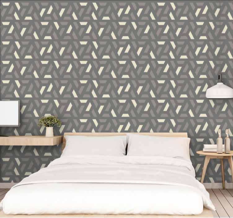 Abstract Shapes Layer geometric wallpaper - TenStickers