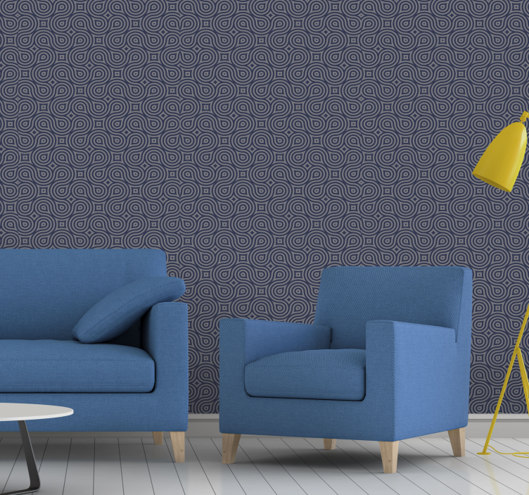 Geometric Tranquility geometric wallpaper - TenStickers