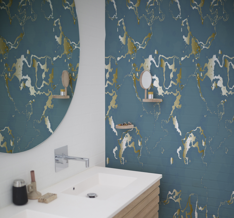 Abstract Wave Pattern textured wallpaper - TenStickers