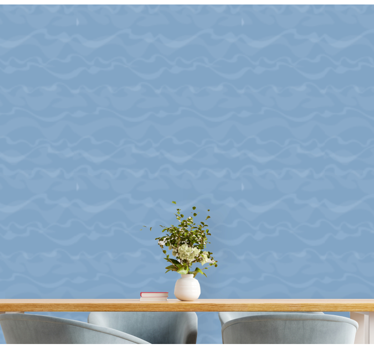 Abstract Waves blue wallpaper - TenStickers