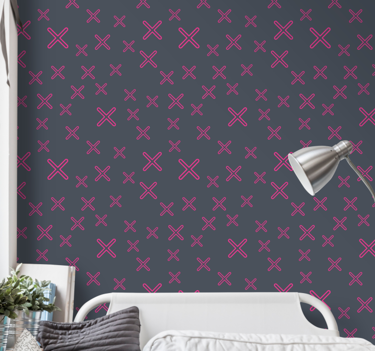 Abstract Kisses geometric wallpaper - TenStickers