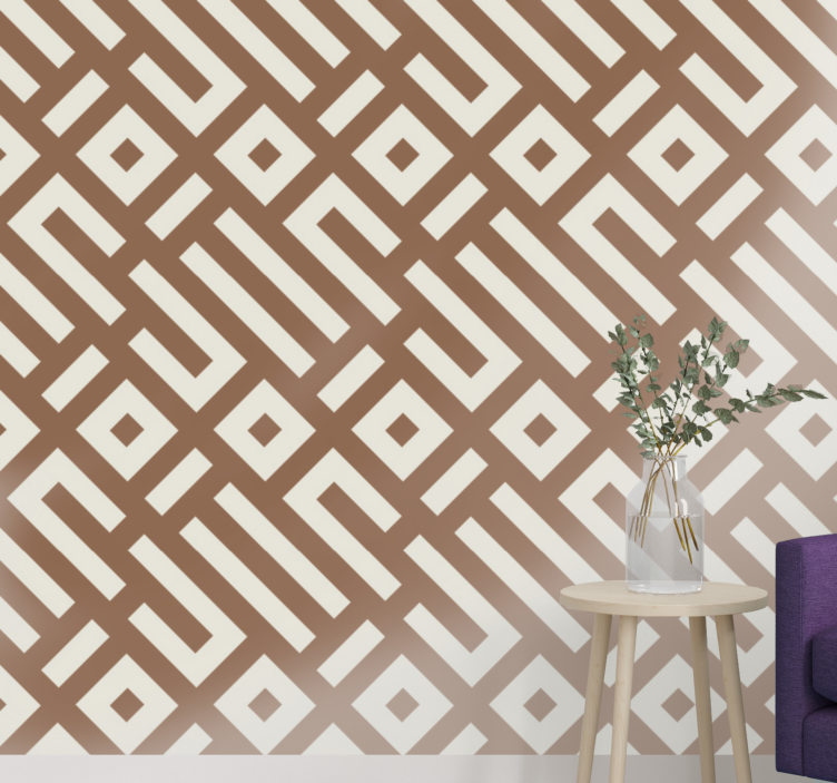 Angular Pattern geometric wallpaper - TenStickers