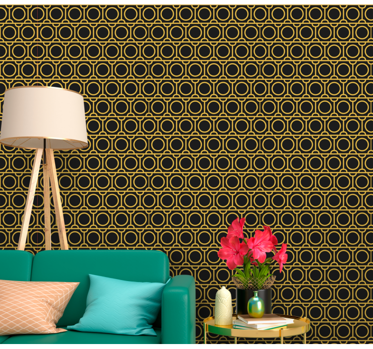 Geometric Bands geometric wallpaper - TenStickers