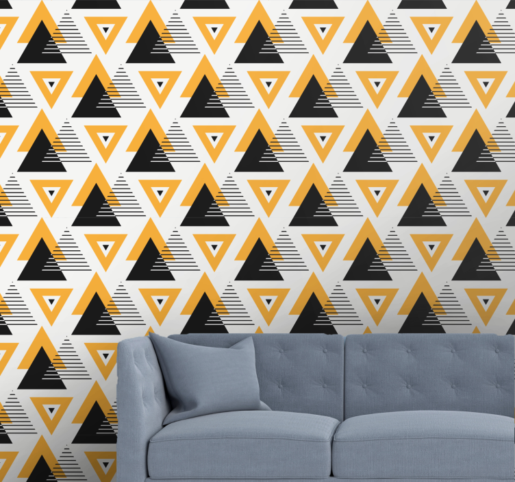 Geometric Triangle Blend geometric wallpaper - TenStickers