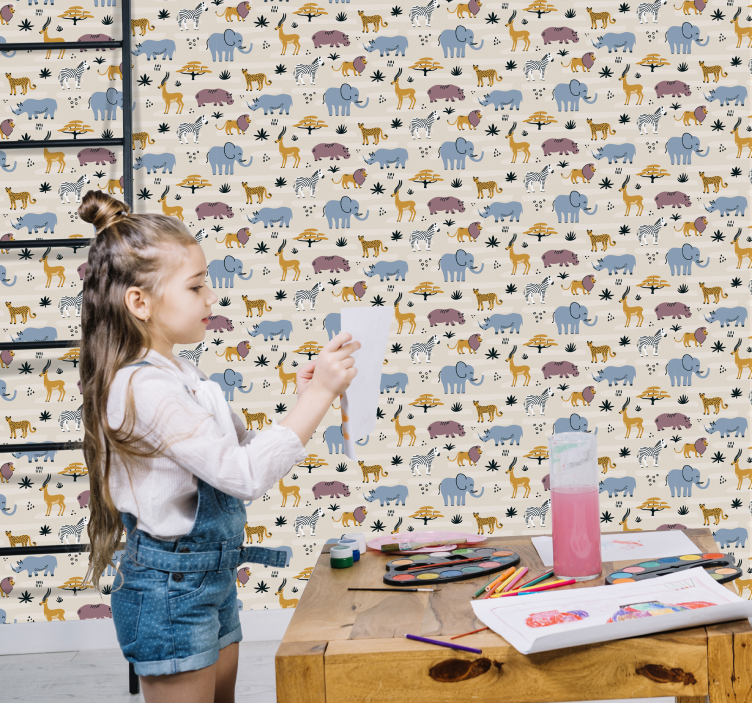 Animal wallpaper safari animal collection - TenStickers