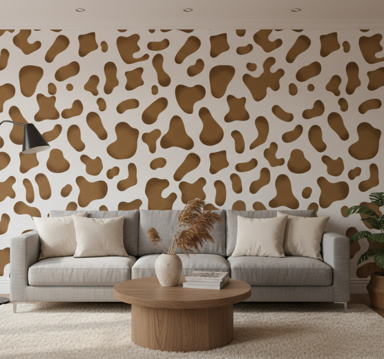 Animals wallpaper abstract cowhide pattern - TenStickers
