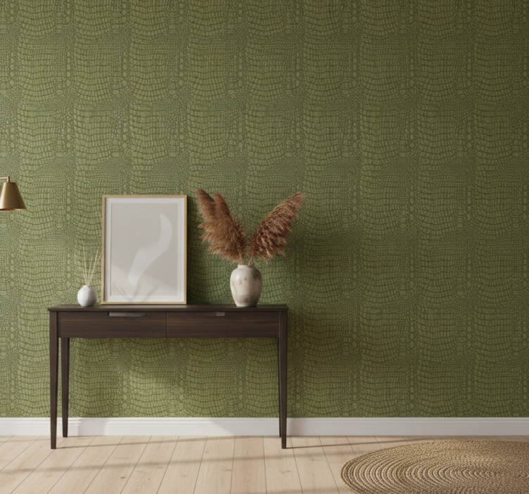 Animals wallpaper crocodile leather pattern - TenStickers
