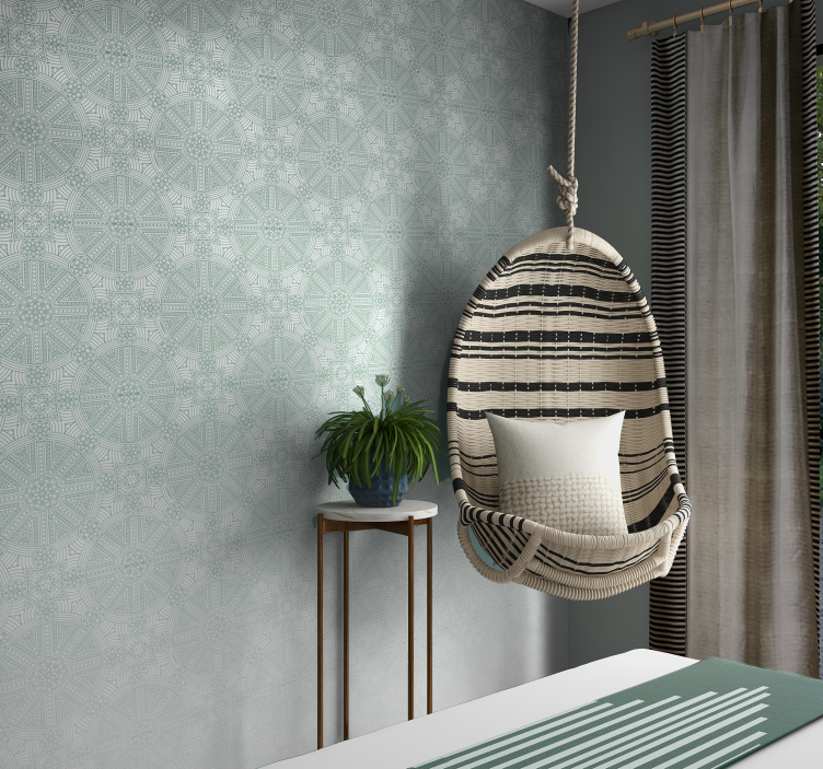 Aztec Boho Pattern Ornamental wallpaper - TenStickers